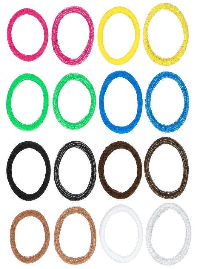 Expressions 60pc Seamless Hair Ties, No Damage Ponytail Holders - Value Pack Colorful Elastic, Hair Rubber Bands No Damage Hair Ties for Everyday Use - Image 2